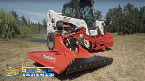 skid steer side boom mower|boom attachment for skid loader.